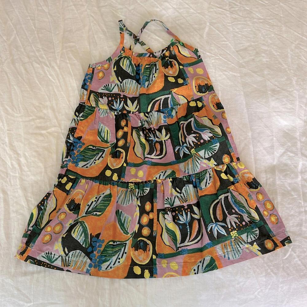 Patagonia Girls' Pataloha Organic Cotton Print Dress in Alula Natural XS - Picture 3 of 9